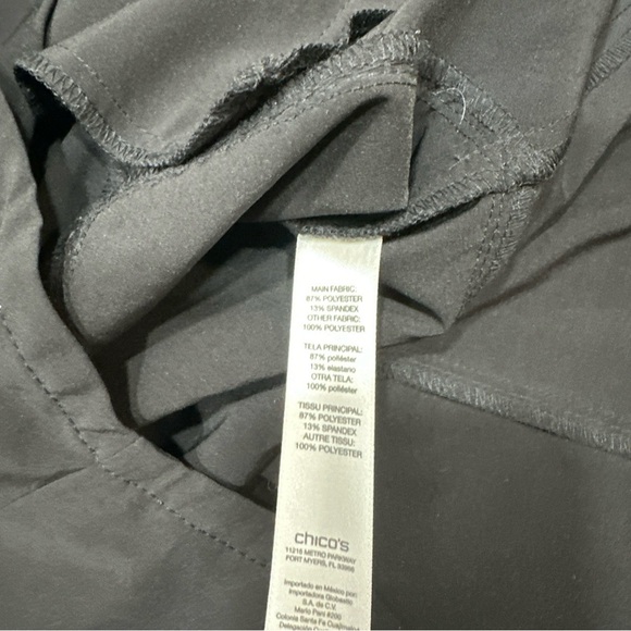 Chicos Zenergy Neema Mesh Jacket‎ Full Zip Black Womens Size1 US M - Picture 8 of 8